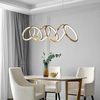 Modern Circles Horizontal LED Chandelier Stainless Steel Finished