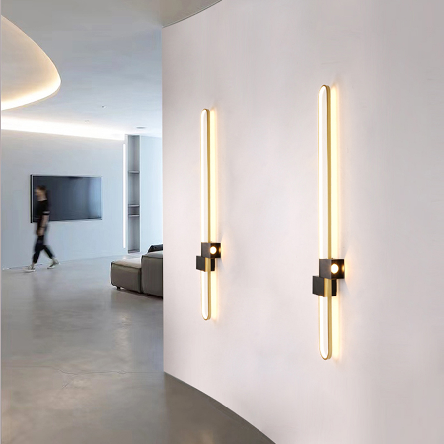 Modern LED Aluminum Oval Spot Wall Light 3000K Gold Color