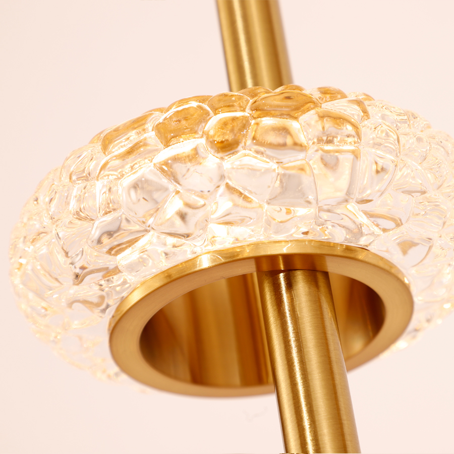 Compact LED Pendant Light Metal & Glass Vertical Design For Indoor Decor