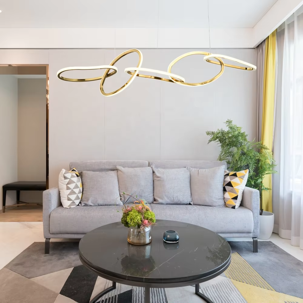 Modern Stainless Steel LED Chandelier Pendant Light Elegant Home Lighting