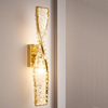Spirally Curved Crystal Glass Wall Light Fixture For Interior Wall Lighting