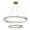 Spirally Curved Crystal Pendant Light Two Tiers Chandelier Indoor Decorative Fixture