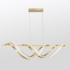 Wave-Shaped Curve Design Aluminum Pendant Lamp For Modern Inddor Use