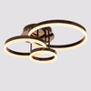 Modern Three Rings Shiny Black Aluminum Ceiling Lighting With White Acrylic