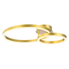 Modern Two Rings Gold Color Aluminum Ceiling Lighting With Transparent Acrylic