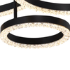 Modern Four Rings Black Aluminum Ceiling Lighting With Transparent Acrylic