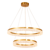 LED Circular Transparent Water Ripple-Shaped Acrylic Chandelier Two Tiers For Living Room Decor