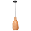 Handwoven Rattan Vase Shaped Pendant Light Vintage Rustic Decor