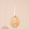 Crystal Oval Shaped Pendant Hanging Light Warm Glow For Bedside