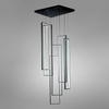 LED Aluminum Pendant Light Big Stair Chandelier Black Color