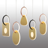 Modern LED Aluminum Double Rings Pendant Light Bedside Pendant Lamp 3000K