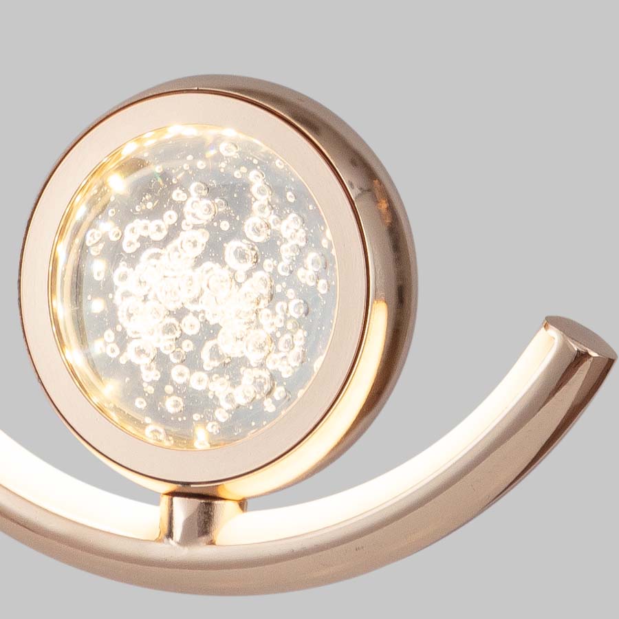 LED Aluminum Crystal Small Creative Circle Pendant Light Bedside Pendant Lamp