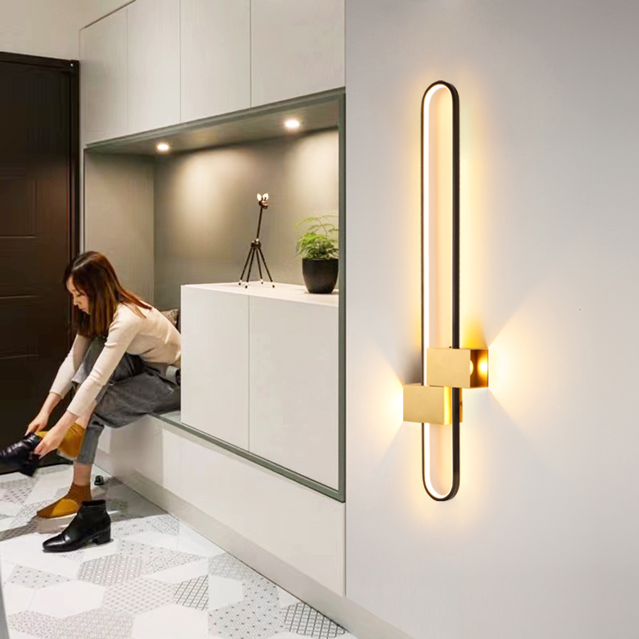 Modern LED Aluminum Oval Spot Wall Light 3000K