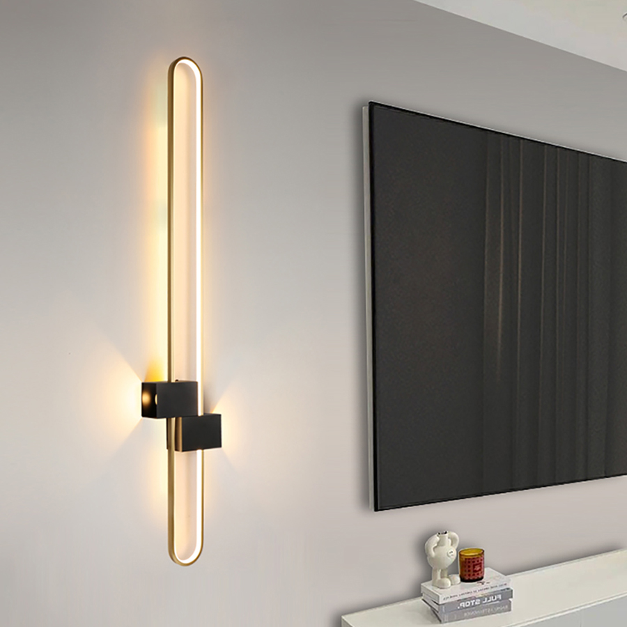Modern LED Aluminum Oval Spot Wall Light 3000K Gold Color