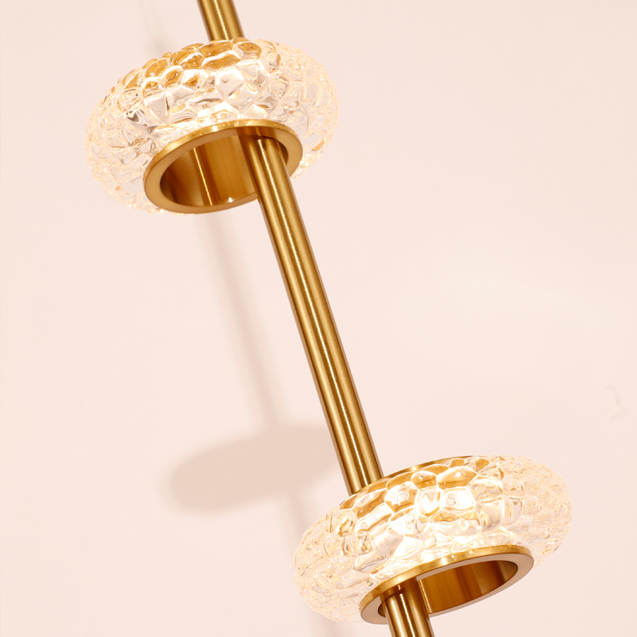 Compact LED Pendant Light Metal & Glass Vertical Design For Indoor Decor