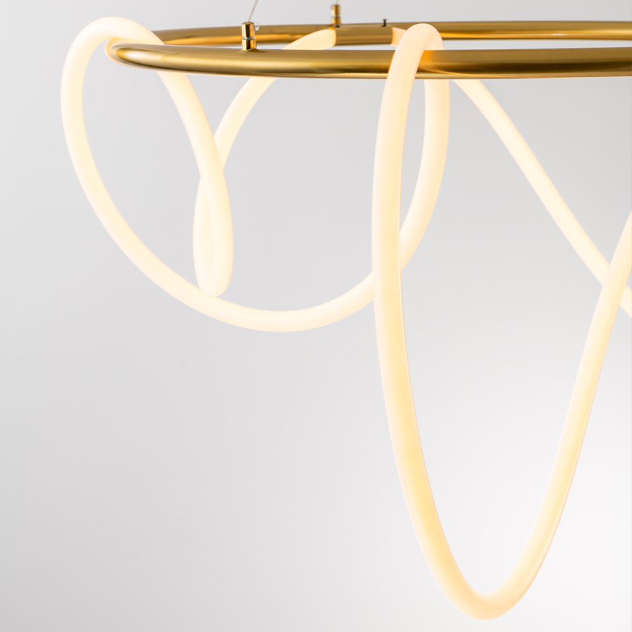 Round Silicone LED Light Fixture - Flexible, Contemporary Design Middle Size