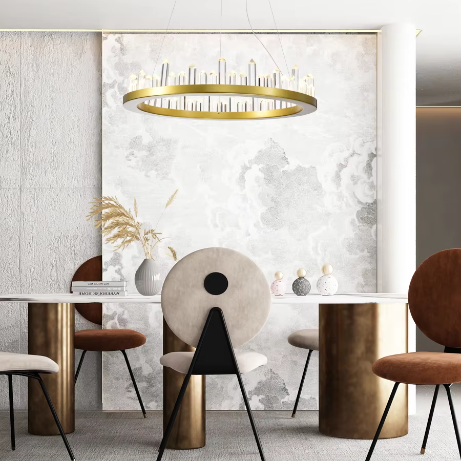 Elegant Magnetic Crystal Rod Pendant Light Indoor Decorative Fixture Perfect For Home Decor 