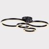 Modern Four Rings Black Aluminum Ceiling Lighting With Transparent Acrylic