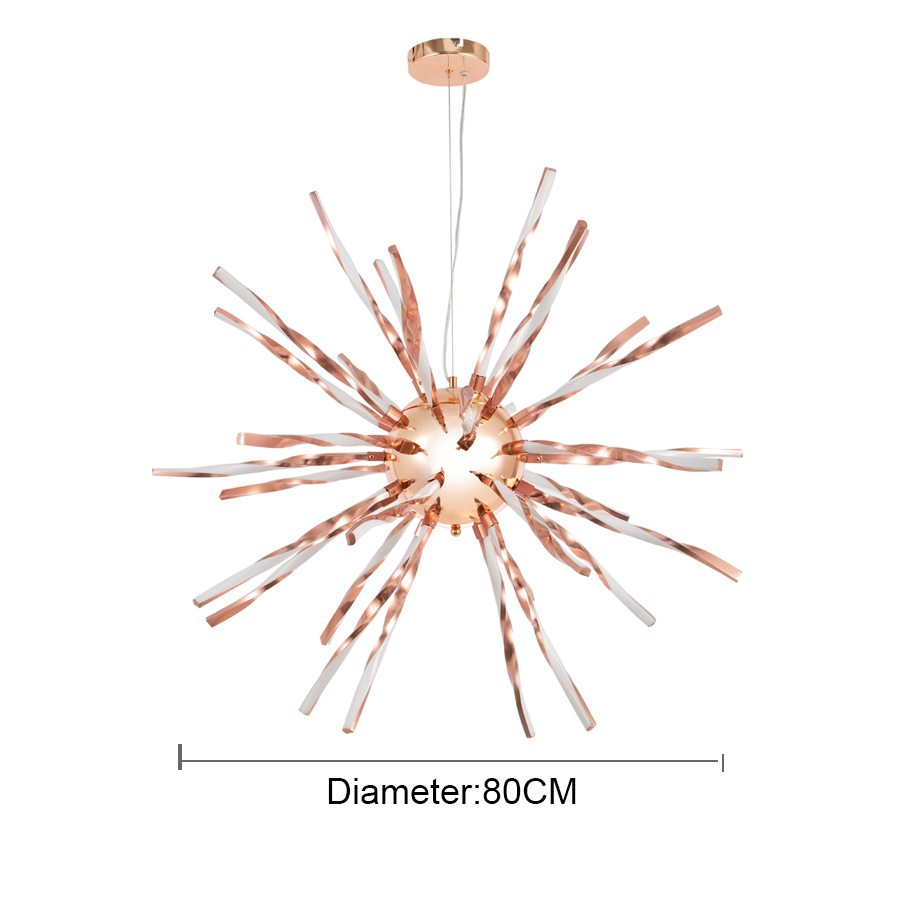 Contemporary Silicone Acrylic LED Aluninum Pendant Light Dandelion Shape Chandelier