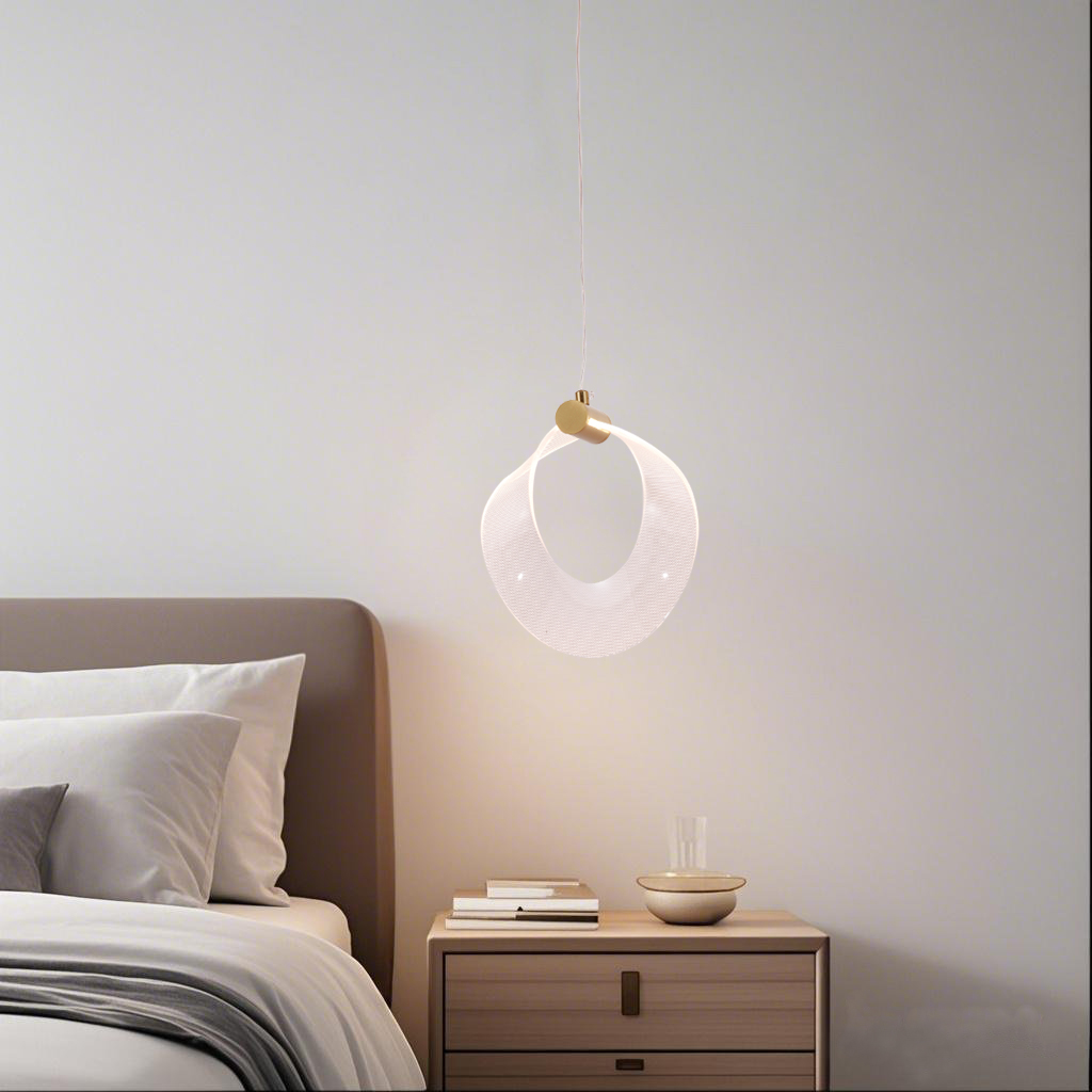 LED Circular Acrylic Small Pendant Light For Bed Side Decor 3000K/4000K/6000K
