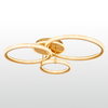 Modern Three Intertwined Acrylic Rings Ceiling Light For Indoor Decor