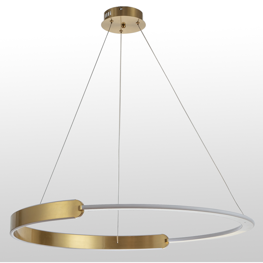 LED Aluminum Circle Round Pendant Light Bronze Color