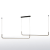 LED Double Linear Dinning Room Pendant Lamp Black Color MT-LD2209-2BK