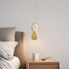 Modern LED Aluminum Double Rings Pendant Light Bedside Pendant Lamp Bronze Color Finished 3000K