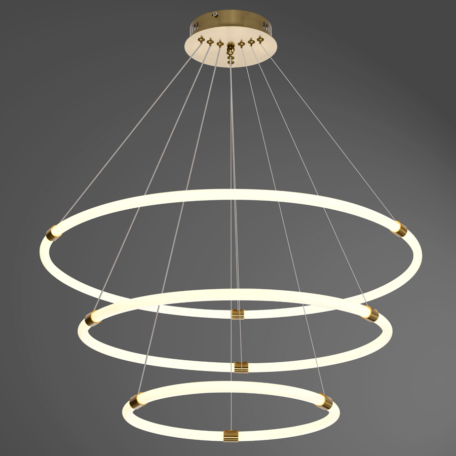 Modern Triple-Layer Silicone Round LED Pendant Light, Flexible Design