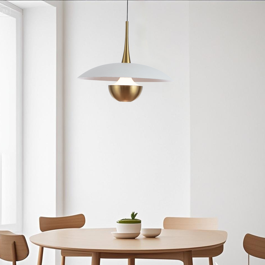Contemporary LED Pendant Light, Sleek Metal Design