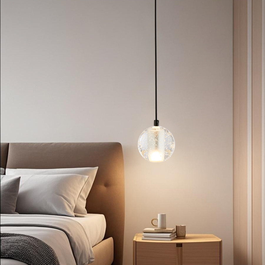 Elegant Crystal Ball Pendant Light Indoor Decorative Fixture Perfect For Home Decor