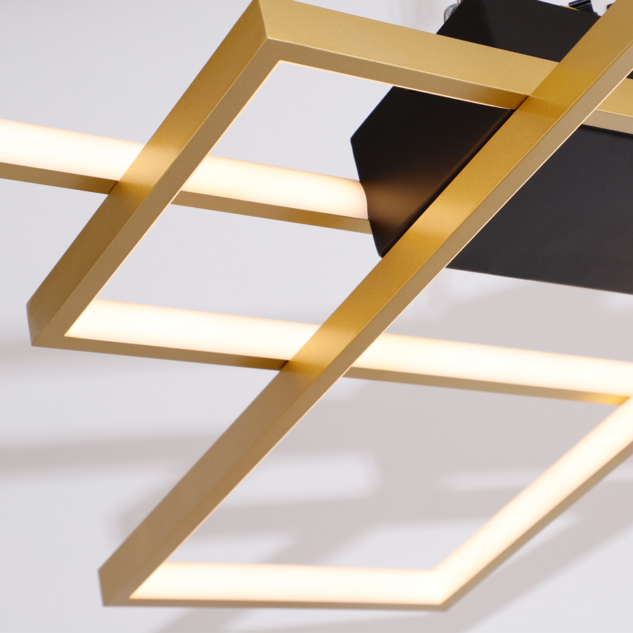 Modern Rectangular Combination Aluminum Ceiling Light For Indoor Decor