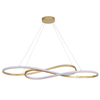 Double Bowknot Design Aluminum Pendant Light Gold Color 