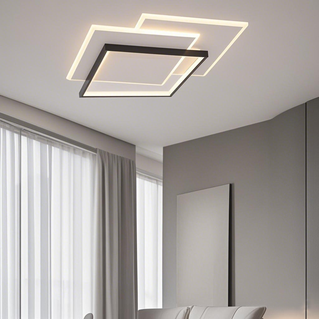 Decorative LED Ceiling Light Combination Of Multiple Squares Surface Mounted For Indoor Ceiling Use