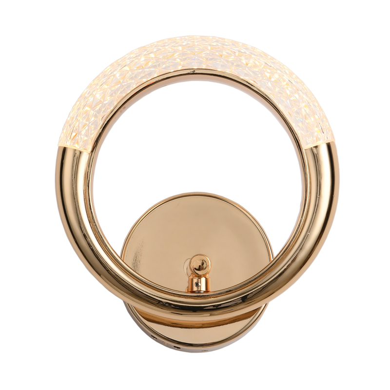 Nice Circle Ring Crystal Glass Wall Light For Wall Decor