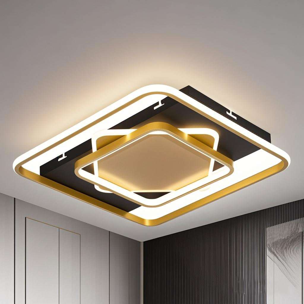 Modern Simple Square Aluminum Ceiling Light For Indoor Ceiling Decor