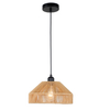 Natural Paper Rattan Woven Pendant Light Fixture For Indoor Decor