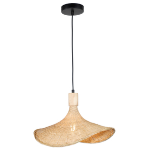 Natural Handcrafted Bamboo Woven Pendant Light Fixture Stylish Woven Chandelier 