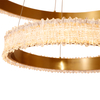 LED Circular Transparent Acrylic Chandelier Two Tiers For Living Room Decor