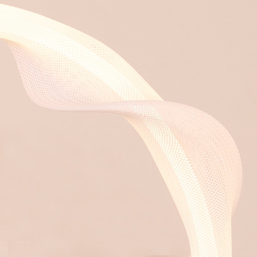 Round Circle Mesh Fabric Silicone LED Hanging Pendant Light Middle Size