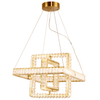 Square Crystal LED Chandelier Luxurious Indoor Illumination Pendant Light 3000K/4000K/6000K