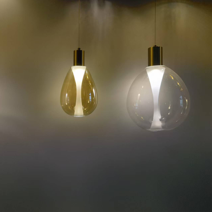 Modern Minimalist LED Glass Pendant Light For Indoor Use