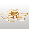 Five Circles Flower Shaped Transparent Acrylic Rings Ceiling Light For Indoor Decor