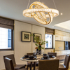 Circle Crystal LED Chandelier Luxurious Indoor Illumination Pendant Light 3000K/4000K/6000K