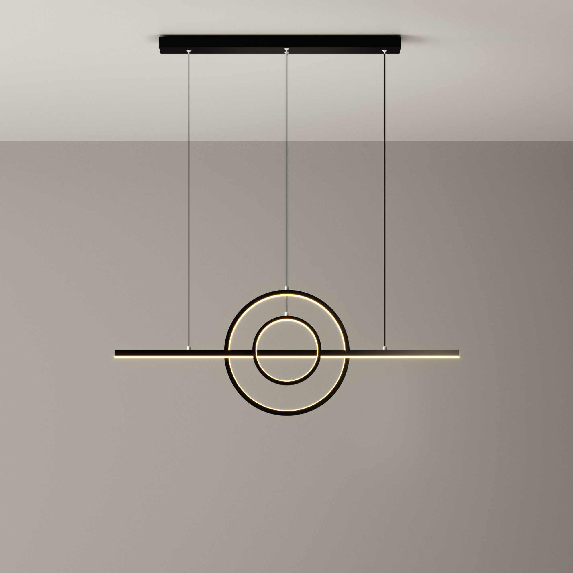 LED Aluminum Pendant Light Gold Color MT-LD1141-GD