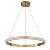 LED Aluminum Acrylic Circle Round Ring Pendant Light One Tier Middle Size