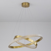 LED Aluminum Acrylic Circle Round Ring Pendant Light Two Tiers 