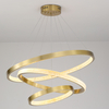 LED Aluminum Acrylic Circle Round Ring Pendant Light Three Tiers 
