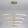 LED Aluminum Acrylic Circle Round Ring Pendant Light Four Tiers Bright From Two Sizes