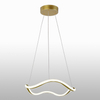 Aluminum Wave shaped LED Pendant Light Bright From Both Sides Gold Color MT-LD2306-S